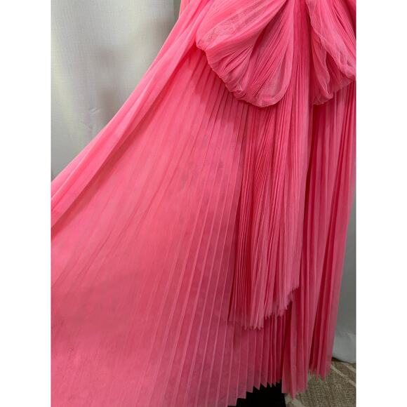 Hutch Cataline Strapless Bow-Front Pleated Tulle Gown Hot Pink Size XS/S NWT - Picture 7 of 14
